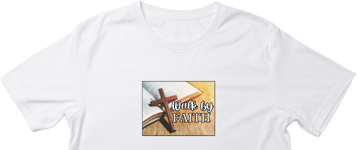 White T-Shirt With Faith