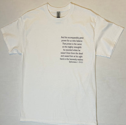 White T-Shirt With Bible Verse