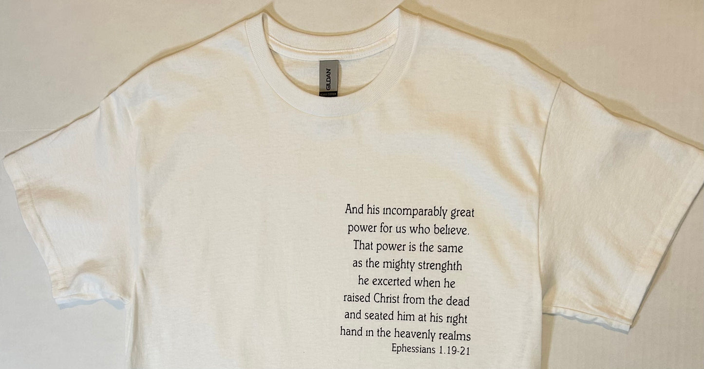 White T-Shirt With Bible Verse